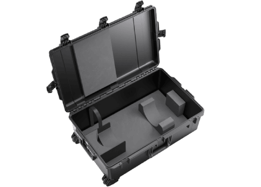EMS medical organizers, including black padded compartment dividers and transparent blue pocketed panels, designed for efficient storage and quick access to emergency medical supplies.